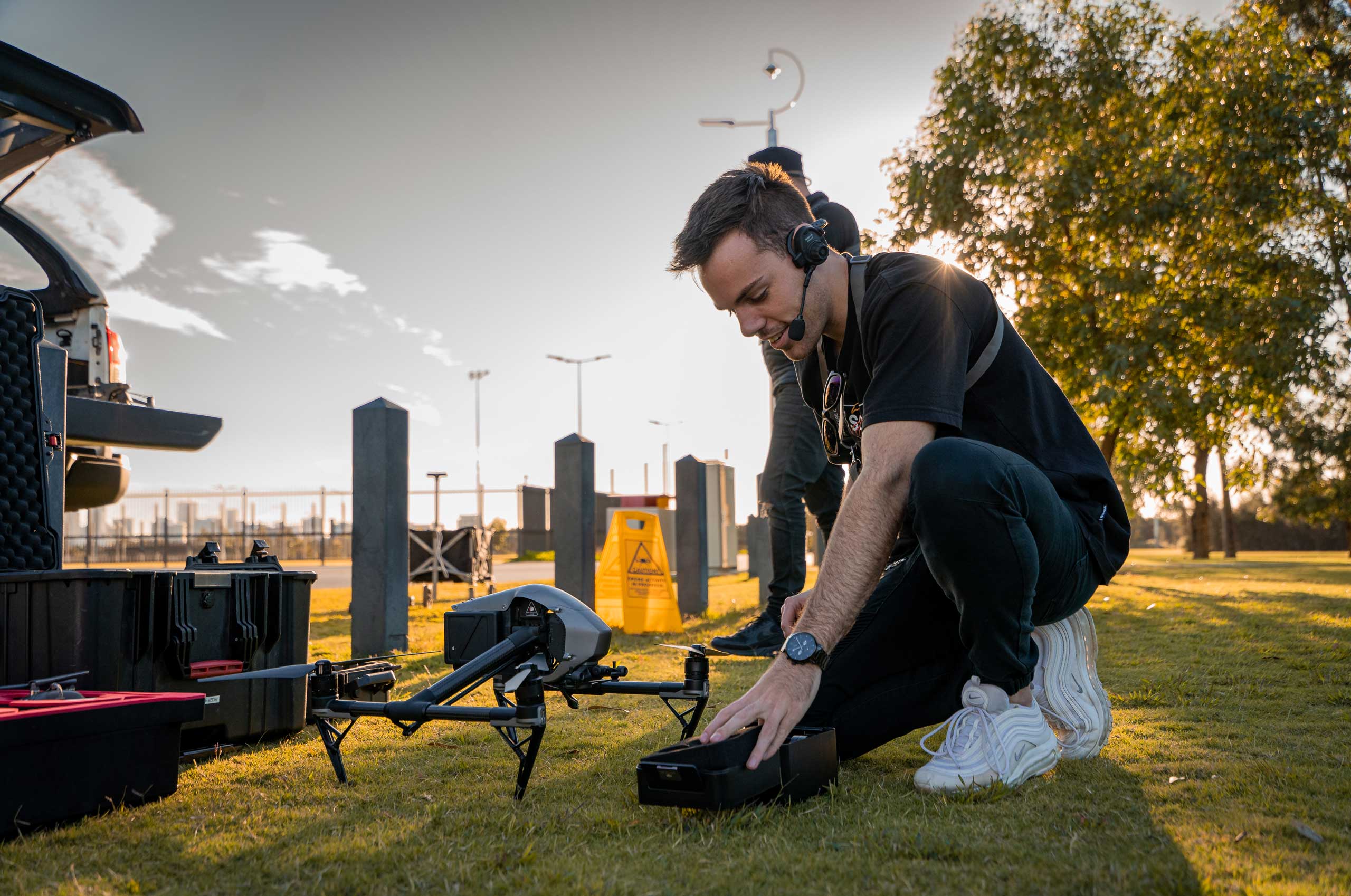 Setting up drone